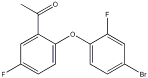 1-[2-(4-bromo-2-fluorophenoxy)-5-fluorophenyl]ethan-1-one Struktur