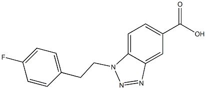 1-[2-(4-fluorophenyl)ethyl]-1H-1,2,3-benzotriazole-5-carboxylic acid Struktur