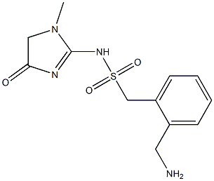 1-[2-(aminomethyl)phenyl]-N-(1-methyl-4-oxo-4,5-dihydro-1H-imidazol-2-yl)methanesulfonamide Struktur