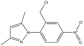 1-[2-(chloromethyl)-4-nitrophenyl]-3,5-dimethyl-1H-pyrazole Struktur