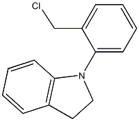 1-[2-(chloromethyl)phenyl]-2,3-dihydro-1H-indole Struktur