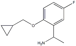 1-[2-(cyclopropylmethoxy)-5-fluorophenyl]ethan-1-amine Struktur