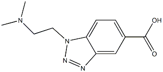 1-[2-(dimethylamino)ethyl]-1H-1,2,3-benzotriazole-5-carboxylic acid Struktur