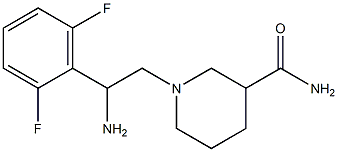 1-[2-amino-2-(2,6-difluorophenyl)ethyl]piperidine-3-carboxamide Struktur