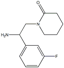 1-[2-amino-2-(3-fluorophenyl)ethyl]piperidin-2-one Struktur