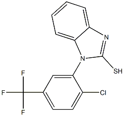 1-[2-chloro-5-(trifluoromethyl)phenyl]-1H-1,3-benzodiazole-2-thiol Struktur