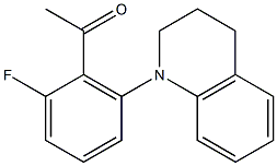 1-[2-fluoro-6-(1,2,3,4-tetrahydroquinolin-1-yl)phenyl]ethan-1-one Struktur