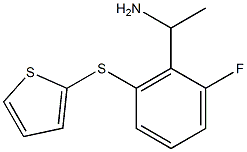 1-[2-fluoro-6-(thiophen-2-ylsulfanyl)phenyl]ethan-1-amine Struktur