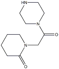 1-[2-oxo-2-(piperazin-1-yl)ethyl]piperidin-2-one Struktur