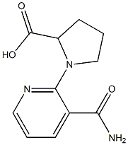 1-[3-(aminocarbonyl)pyridin-2-yl]pyrrolidine-2-carboxylic acid Struktur