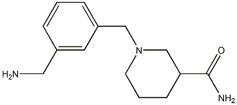 1-[3-(aminomethyl)benzyl]piperidine-3-carboxamide Struktur