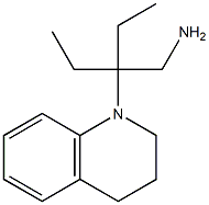 1-[3-(aminomethyl)pentan-3-yl]-1,2,3,4-tetrahydroquinoline Struktur