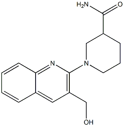 1-[3-(hydroxymethyl)quinolin-2-yl]piperidine-3-carboxamide Struktur