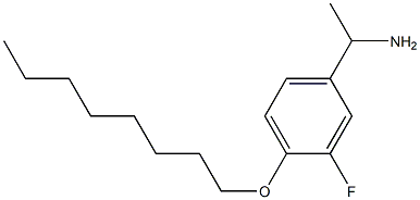 1-[3-fluoro-4-(octyloxy)phenyl]ethan-1-amine Struktur