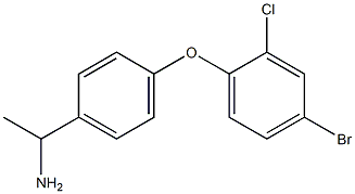 1-[4-(4-bromo-2-chlorophenoxy)phenyl]ethan-1-amine Struktur