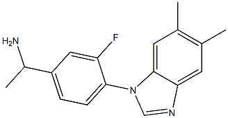 1-[4-(5,6-dimethyl-1H-1,3-benzodiazol-1-yl)-3-fluorophenyl]ethan-1-amine Struktur