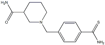 1-[4-(aminocarbonothioyl)benzyl]piperidine-3-carboxamide Struktur