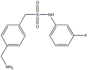 1-[4-(aminomethyl)phenyl]-N-(3-fluorophenyl)methanesulfonamide Struktur