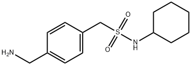 1-[4-(aminomethyl)phenyl]-N-cyclohexylmethanesulfonamide Struktur