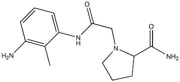 1-{[(3-amino-2-methylphenyl)carbamoyl]methyl}pyrrolidine-2-carboxamide Struktur