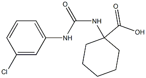 1-{[(3-chlorophenyl)carbamoyl]amino}cyclohexane-1-carboxylic acid Struktur