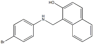 1-{[(4-bromophenyl)amino]methyl}naphthalen-2-ol Struktur