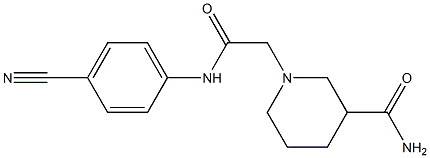 1-{[(4-cyanophenyl)carbamoyl]methyl}piperidine-3-carboxamide Struktur