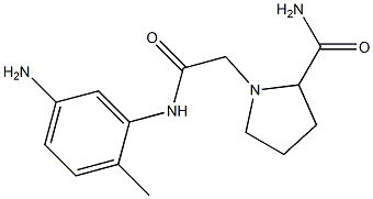 1-{[(5-amino-2-methylphenyl)carbamoyl]methyl}pyrrolidine-2-carboxamide Struktur