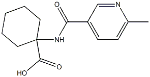 1-{[(6-methylpyridin-3-yl)carbonyl]amino}cyclohexanecarboxylic acid Struktur