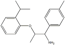 1-{[1-amino-1-(4-methylphenyl)propan-2-yl]oxy}-2-(propan-2-yl)benzene Struktur