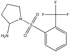 1-{[2-(trifluoromethyl)benzene]sulfonyl}pyrrolidin-2-amine Struktur