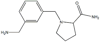 1-{[3-(aminomethyl)phenyl]methyl}pyrrolidine-2-carboxamide Struktur