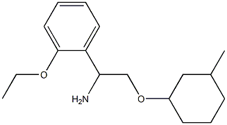 1-{1-amino-2-[(3-methylcyclohexyl)oxy]ethyl}-2-ethoxybenzene Struktur