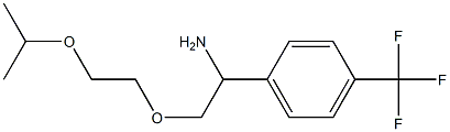 1-{1-amino-2-[2-(propan-2-yloxy)ethoxy]ethyl}-4-(trifluoromethyl)benzene Struktur