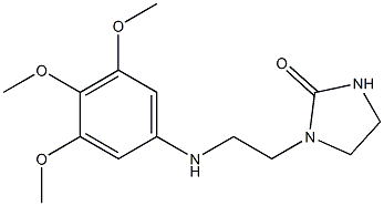 1-{2-[(3,4,5-trimethoxyphenyl)amino]ethyl}imidazolidin-2-one Struktur