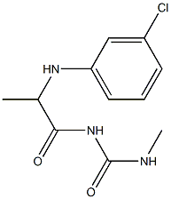 1-{2-[(3-chlorophenyl)amino]propanoyl}-3-methylurea Struktur