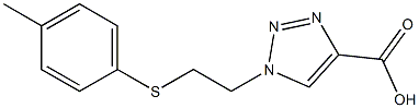 1-{2-[(4-methylphenyl)sulfanyl]ethyl}-1H-1,2,3-triazole-4-carboxylic acid Struktur