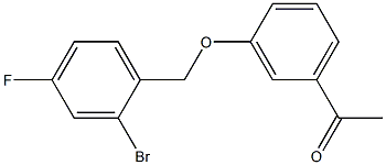 1-{3-[(2-bromo-4-fluorophenyl)methoxy]phenyl}ethan-1-one Struktur