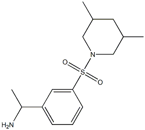 1-{3-[(3,5-dimethylpiperidine-1-)sulfonyl]phenyl}ethan-1-amine Struktur