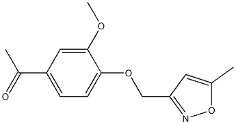 1-{3-methoxy-4-[(5-methyl-1,2-oxazol-3-yl)methoxy]phenyl}ethan-1-one Struktur