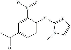 1-{4-[(1-methyl-1H-imidazol-2-yl)sulfanyl]-3-nitrophenyl}ethan-1-one Struktur