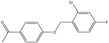 1-{4-[(2-chloro-4-fluorophenyl)methoxy]phenyl}ethan-1-one Struktur