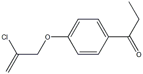 1-{4-[(2-chloroprop-2-en-1-yl)oxy]phenyl}propan-1-one Struktur