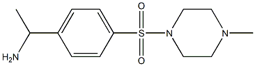 1-{4-[(4-methylpiperazine-1-)sulfonyl]phenyl}ethan-1-amine Struktur