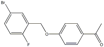 1-{4-[(5-bromo-2-fluorophenyl)methoxy]phenyl}ethan-1-one Struktur