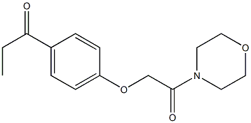 1-{4-[2-(morpholin-4-yl)-2-oxoethoxy]phenyl}propan-1-one Struktur