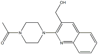 1-{4-[3-(hydroxymethyl)quinolin-2-yl]piperazin-1-yl}ethan-1-one Struktur