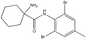 1-amino-N-(2,6-dibromo-4-methylphenyl)cyclohexane-1-carboxamide Struktur