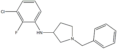 1-benzyl-N-(3-chloro-2-fluorophenyl)pyrrolidin-3-amine Struktur