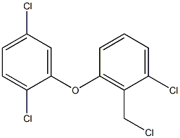 1-chloro-2-(chloromethyl)-3-(2,5-dichlorophenoxy)benzene Struktur